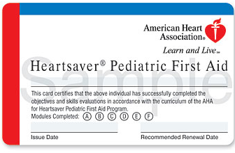 Heartsaver Pediatric First Aid